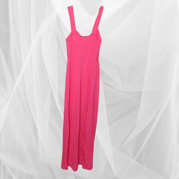 Allison Brittney Maxi Dress Women Sm Pink A Line W/ Straps and Built in Bra - Picture 2 of 9